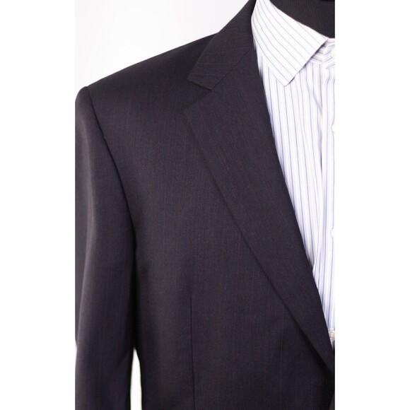Men’s Jos A Bank 2 Button Dark Gray Striped Sport Wool Suit Jacket Coat 42R - Picture 6 of 12
